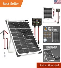 30W Monocrystalline Solar Panel Kit – MPPT Controller & 360 Adjustable Bracket