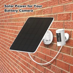 5W Solar Panel Charger for Ring Stick Up Cam, Wyze Battery Pro – 2 Pack, IP65 Wa