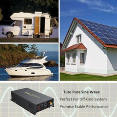 Pure Sine Wave Inverter 36V 110V 120V 5000w Power Home Solar Truck Remote Switch