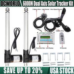 6000N 2×16″ Linear Actuator +Controller +Wind Sensor DIY Solar Tracker Dual Axis