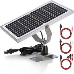 10W 12V Solar Battery Charger Maintainer, Built-In Smart MPPT Charge Controller,