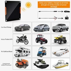 Waterproof Solar Battery Maintainer Car RV Charger 12 Volt Tender Trickle 5W New
