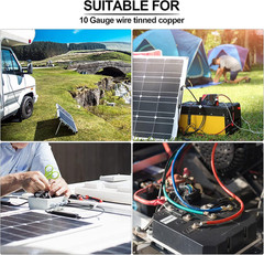10 Gauge Wire Solar to O Ring Cable Solar Panel Adapter Kit Cable Connetor for R