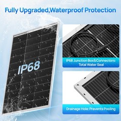 ECOWORTHY 200 watt Solar Panel NType, 2PCS 100 Watt 18V Monocrystalline