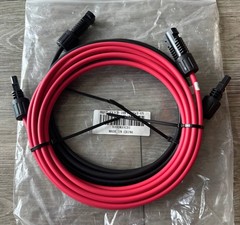HQST 10FT Solar Panel Extension Cable 12 AWG Red Black Pair Lot of 2 New