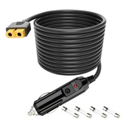 XT60 Extension Cable XT60 Female to Car Charger Male Connection Cord 12V/24V