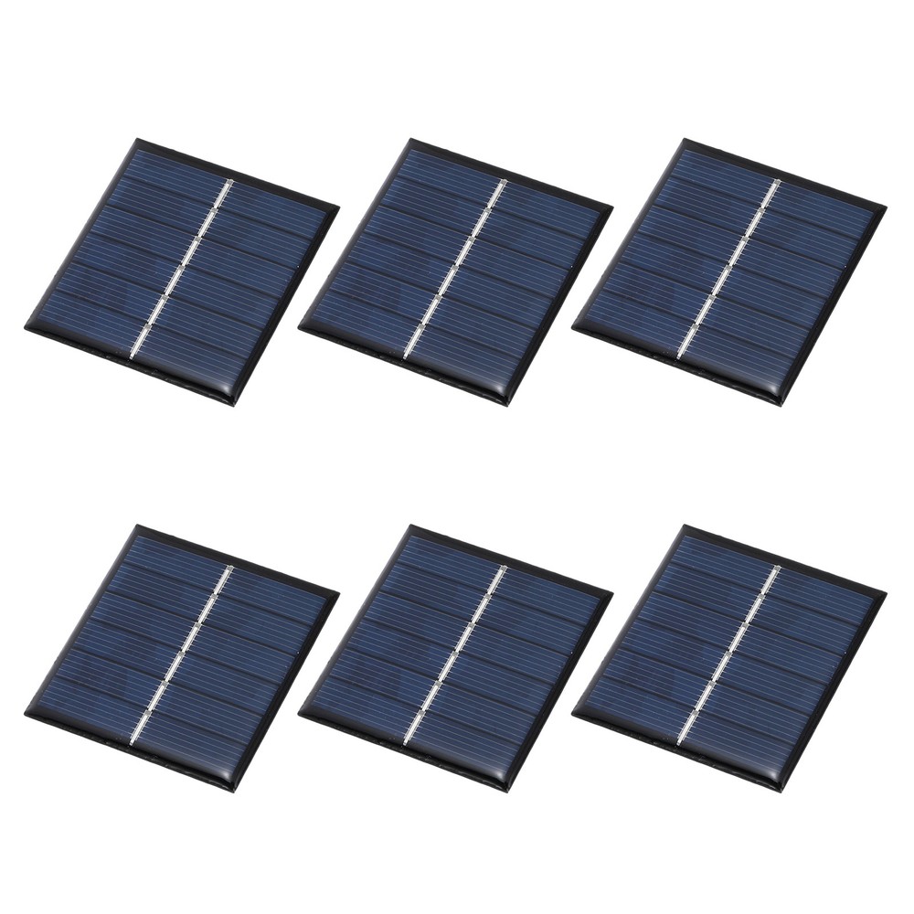 6pcs Mini 3V 0.33W 110mA Solar Panels, Photovoltaic Cells for Power Supply