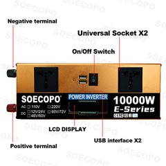 10000W Power Inverter Solar Generator With 200W Solar Panel Home Complete Set