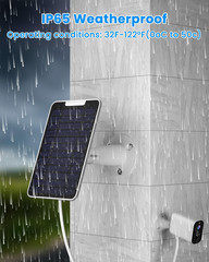 5W Solar Panel for Simplisafe Outdoor Camera, Solar Panel Charger for Simplisafe