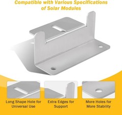 8 Units Solar Panel Mounting z Bracket, Supporting for RV, Roof, Boat, Off Gr…