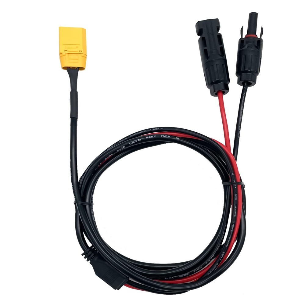 Solar Connector to XT90 Adapter Cable: Solar Panel Adapter to XT90 Male Extensio