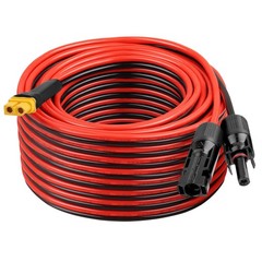 Solar Connector to XT60 Cable 50FT, 10AWG Solar to XT60 Female Extension Cable,