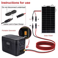 10ft XT60 Female to Solar Connector Cable 12AWG Solar Panel Extension Wire Cord