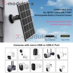 8W 5V Microcrystal Solar Panel + Mounting Bracket For Security Camera Water Pump