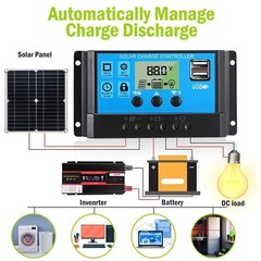 20W Solar Panel Kit 10A Charger Battery Charger Kit Maintainer Boat Car RV