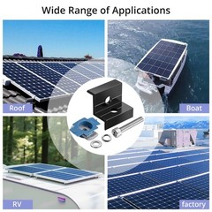 10Pcs Solar Panel Mounting Bracket Clamp Solar System Accessories End Clamp