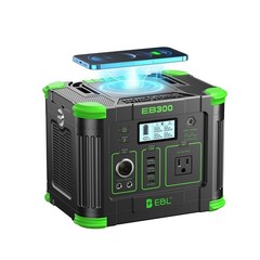 Portable Power Station 330W 288.6Wh Solar Generator, USB-C PD, Wireless Charger,