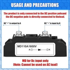 1 Pcs Md 110a (100a)-16 Solar Diode, Anti Reverse One Way Diode Use Voltage Rang