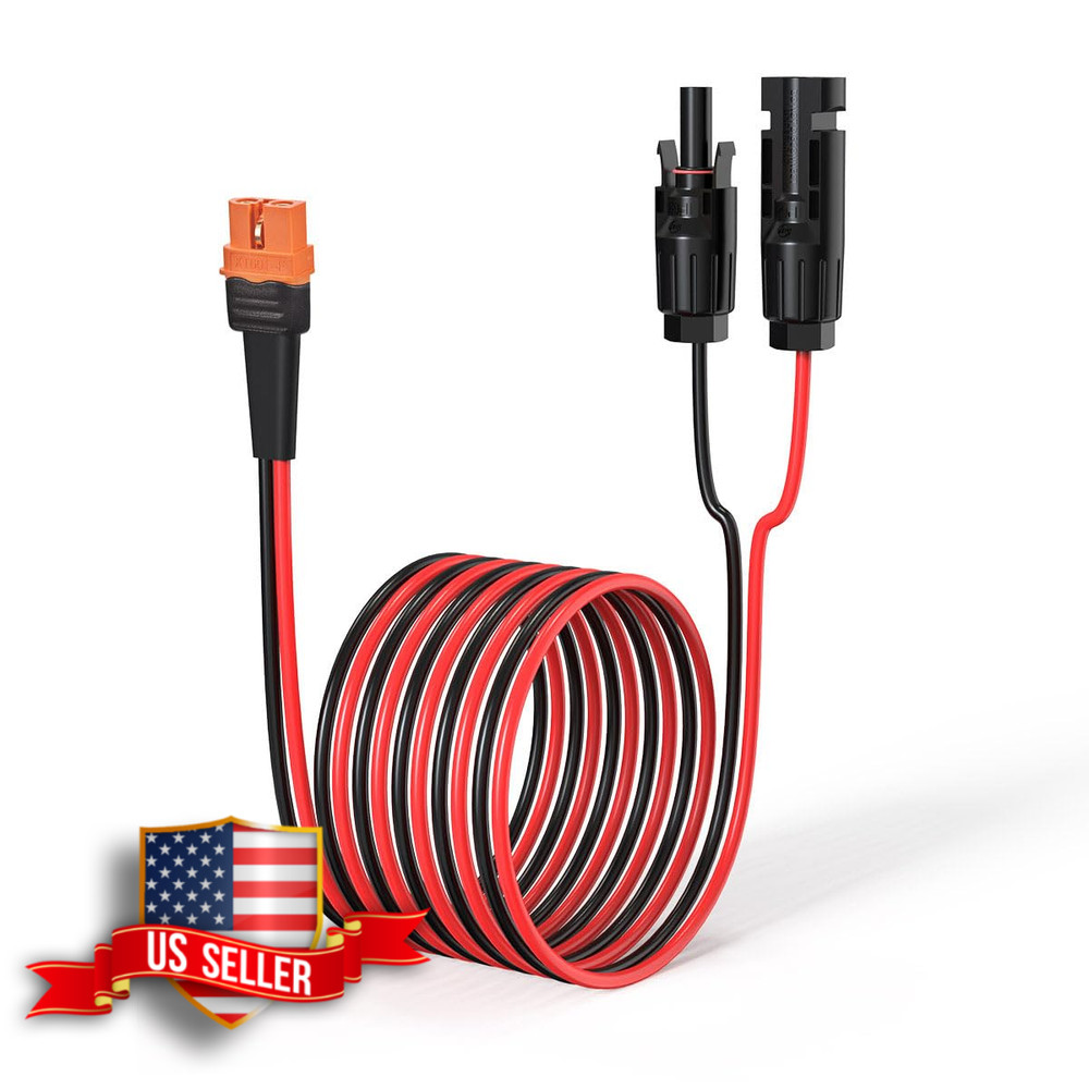 10AWG 25FT Solar to XT60i Adapter Cable for Portable Power Station