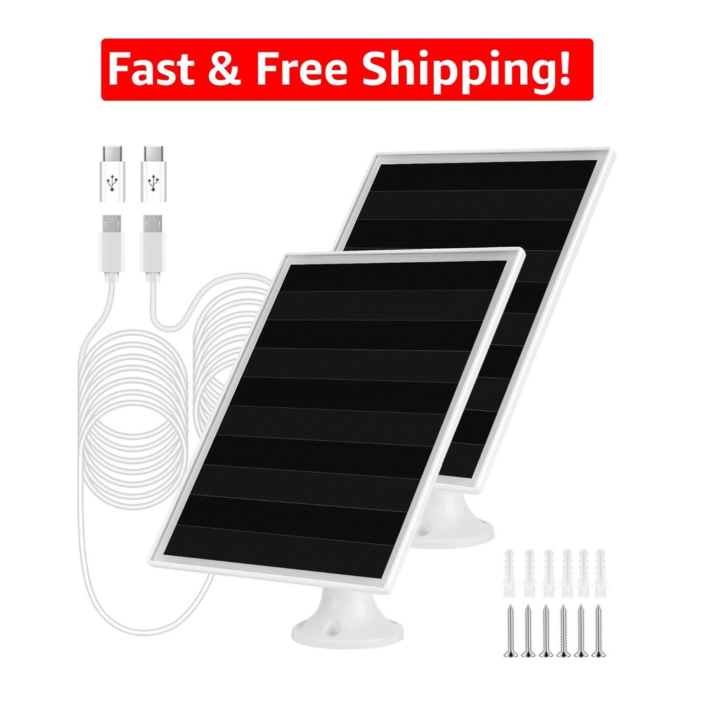 6W Waterproof Solar Panel Charger for Outdoor Security Cameras – Easy Install