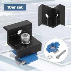 10Pcs Solar Panel End Clamp for Standard Unistrut, Aluminum 30Mm/35Mm Solar Pane