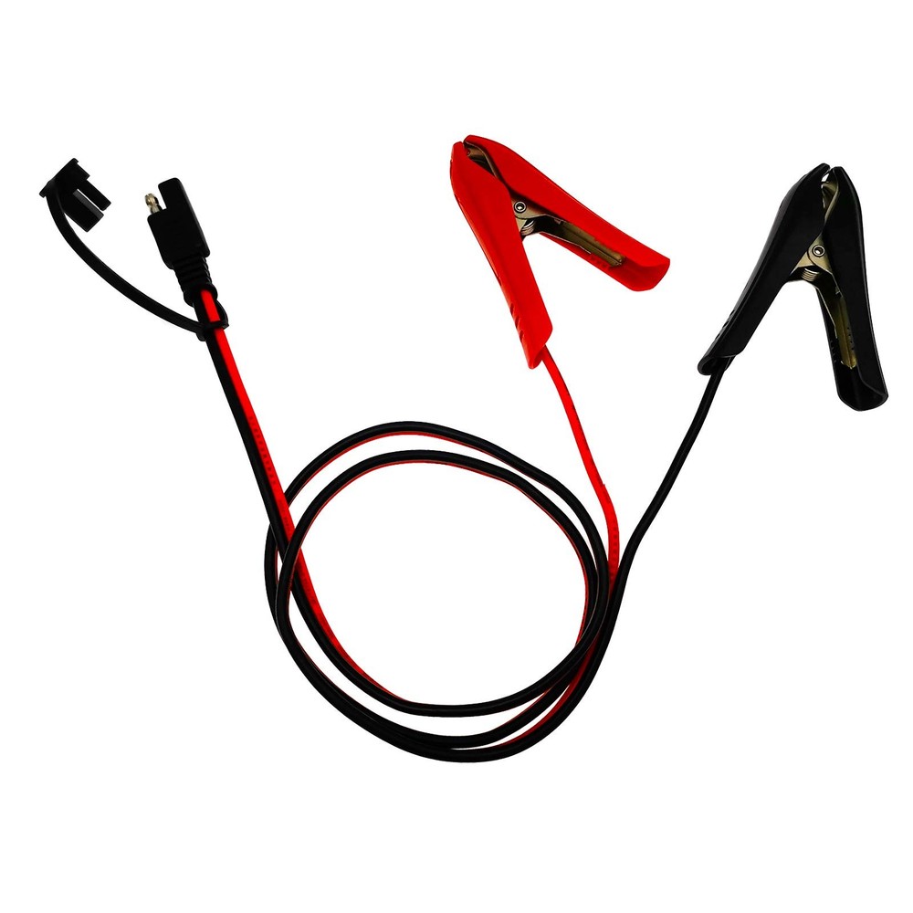 [Updated Version] 3.2FT Battery Clip-on Crocodile Clamps to SAE Connector, 14…