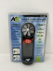 K3 Kinesis Wind & Solar Device Charger 2 In 1 Indoor/outdoor USB In/out Charging