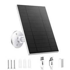 5W Solar Panel for Security Camera Wireless Outdoor USB-C Micro USB 9.8ft Cable