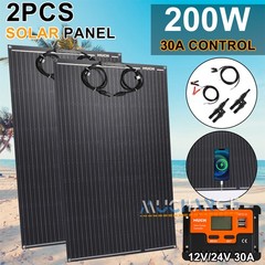 100W 200W 400W Flexible Solar Panel Kit for Sunshed RV Battery Charge Boating