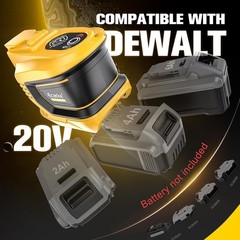 200W Portable Power Inverter for DeWALT 20V,Ecarke Outdoor Generato Battery C…