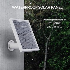 Waterproof Solar Panel for Ring Stick Up Cam – Continuous Charging, 12ft Cable