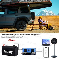 7000W Solar Kit 12V 110V Inverter Battery ChargerLighting/Camping 200W PanelJY