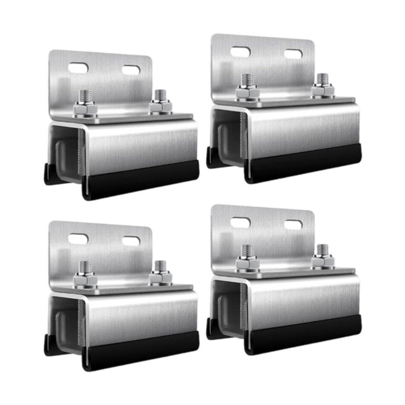 Pack of 4 Steel Solar Mounting Brackets for Roof Box Secure Fastening Marine Use