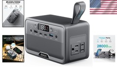Compact 100W Solar Power Bank with 7 Outputs – Perfect for Camping & Home