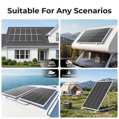 200W N-Type Solar Panel 16BB 25.6% High Efficiency Marine Off-Grid Power Systems