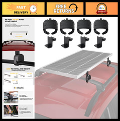 Solar Panel Mounting Kit for Cars – Roof Rack Clamps, No Drilling, Fits 100-200W