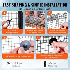 6 inch x 100ft , Critter Guard Roll Kit with 100pcs Aluminum Alloy Fasteners,…