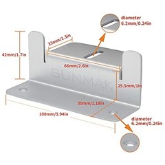 SUNMAK 16 Units per Set Solar Panel Mounting Z Brackets, Solar Panel Mounting Br