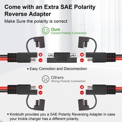SAE Extension Cable 10AWG 3FT Quick Disconnect Tinned Copper Wire with SAE Co…