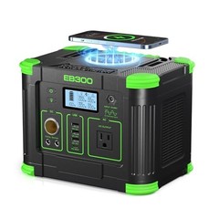 300W Portable Power Station 288Wh Solar Generator with USBC PD 60W, 110V Outl…