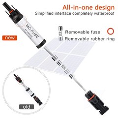 20A Solar Fuse Holder Connector IP68 Waterproof 1000V in-line Fuse Holder 20A Ma
