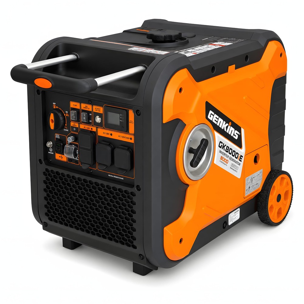 Inverter Generator 8000W Outdoor Portable Generators Gas Powered Super Quiet wit