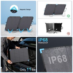 400W 220W 110W Portable Foldable Solar Panel Bifacial for Power Station Outdoor