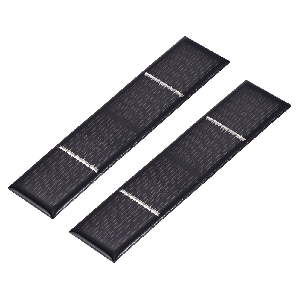 2Pcs 5V 0.25W 50mA Mini Polycrystalline Solar Panel 4.2×1″/107x26mm