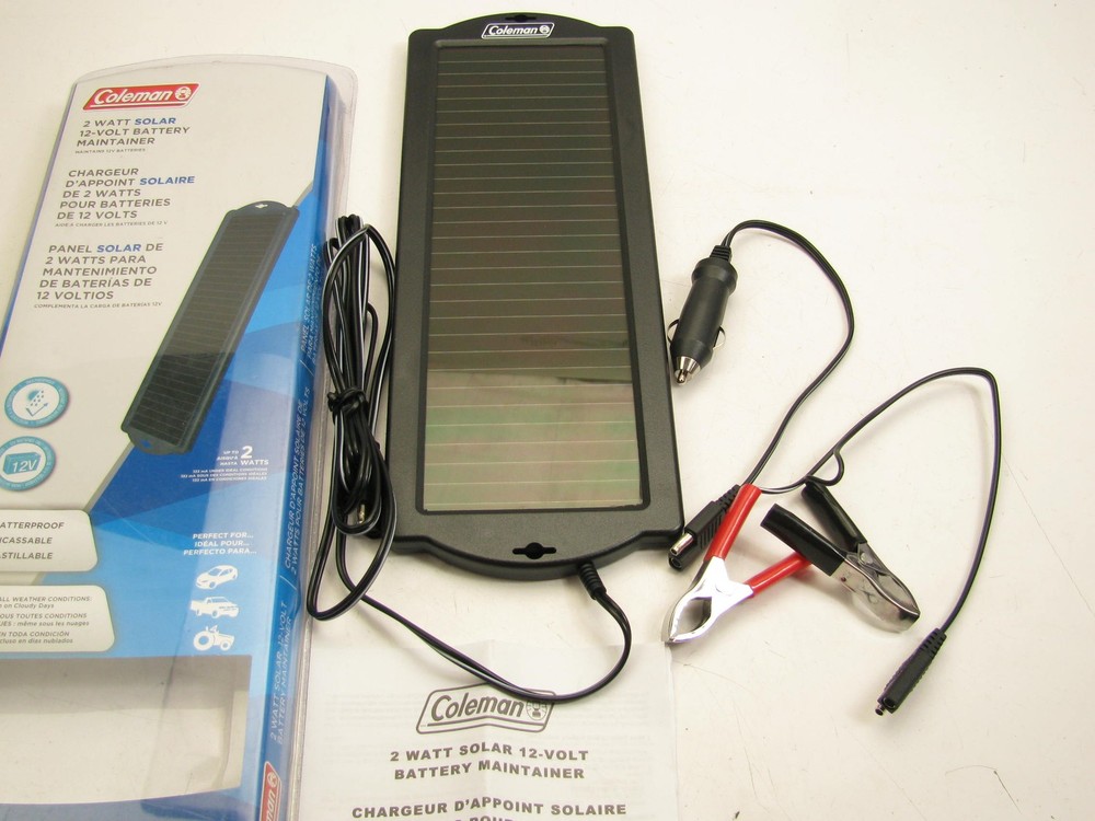 Coleman 58012 2 Watt 2W Solar Panel Battery Maintainer For Charger