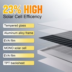 New Monocrystalline Solar Panel 2 Pack-100W 200W PV Power RV Boat Home & Garden