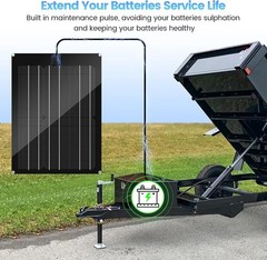 Zuomeng 15W Solar Battery Charger Maintainer for 12V Battery