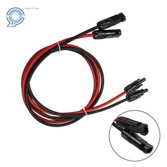 10 AWG Solar Panel Extension Cable Wire Connector 1 Pair 5ft Black + Red