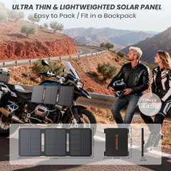 FlexSolar 28W Foldable Solar Panel Trickle Charger 12V DC USB O-Rings OBDII