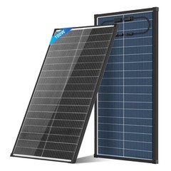 AeternaSol Bifacial 100W Solar Panel 18V N-Type Mono PV Home Roof RV Off-Grid